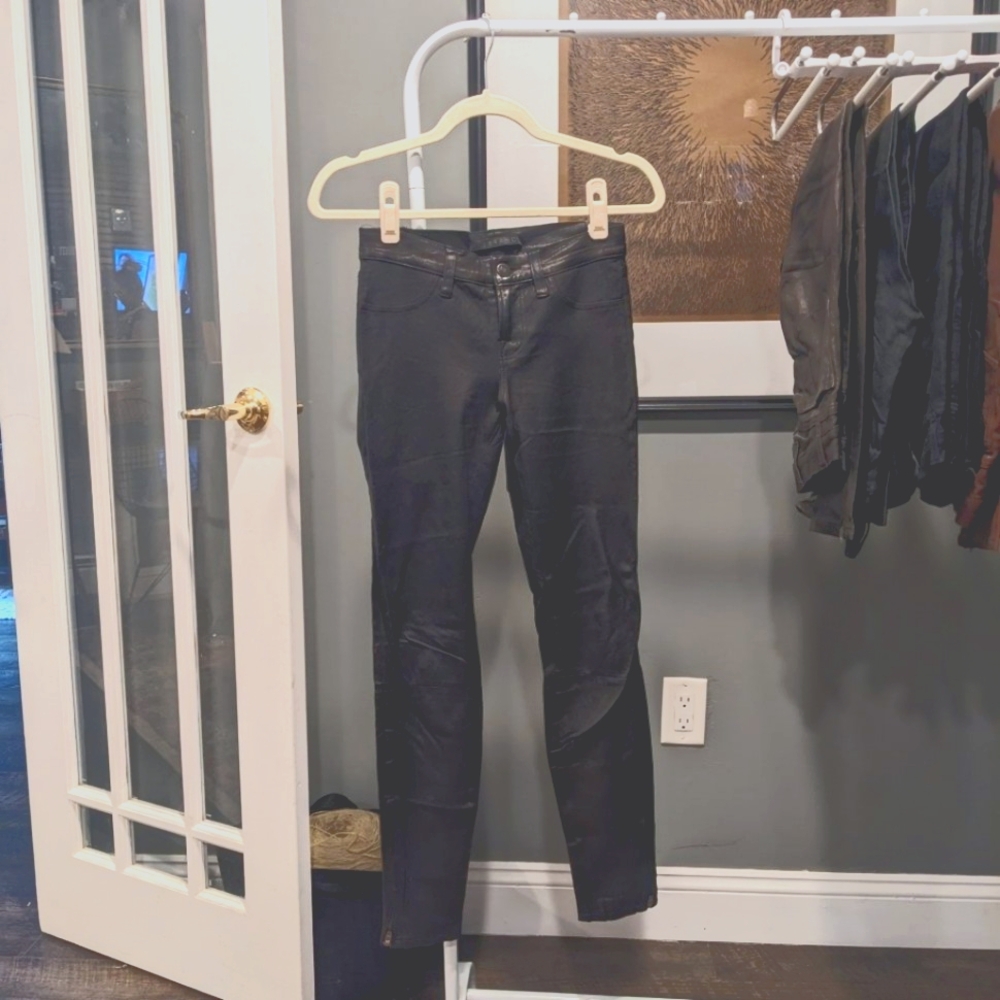 J Brand, black Italian leather, 24